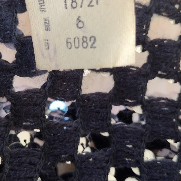 Vintage Three Flags California Sequin Jacket Size 6 Open Front Cardigan - Picture 11 of 12